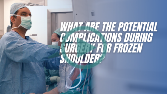 What are the potential complications during surgery for frozen shoulder?